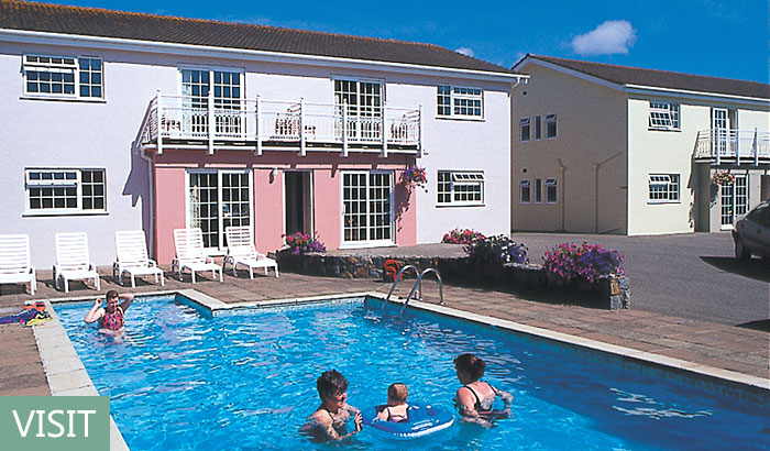 West coast Rocquaine Bay Apartments.